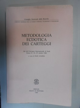 metodologia ecdotica dei carteggi