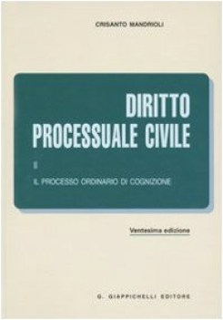 diritto processuale civile 2 il processo ordinario di cognizione VENTESIMA ED.