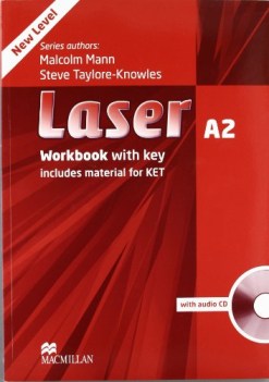 laser a2, wbook +key +cd inglese, grammatica