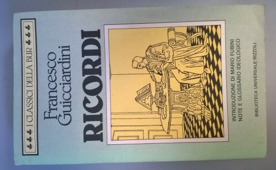 Ricordi (Fubini) Note e glossario ideologico. Edizione 1991