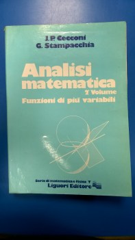 Analisi matematica 2 Funzioni di piu variabili 1983 rist 1990