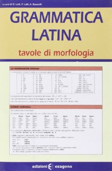 grammatica latina  tavole di morfologia