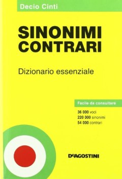 dizionario essenziale sinonimi e contrari