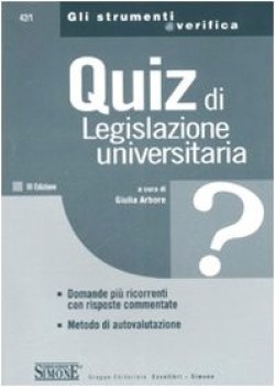 Quiz di legislazione universitaria IIIed.