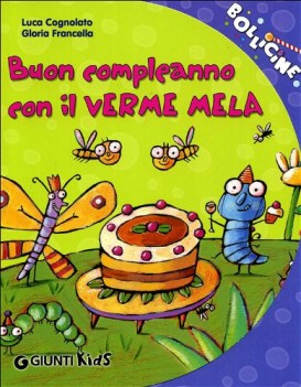 buon compleanno con il verme mela