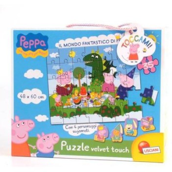 peppa puzzle velvet touch il mondo fantastico di peppa