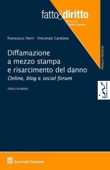 diffamazione a mezzo stampa e risarcimento del danno