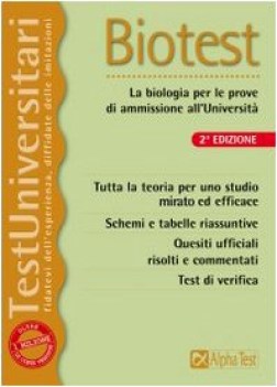 biotest. la biologia per le prove di ammissione all\'universita VE