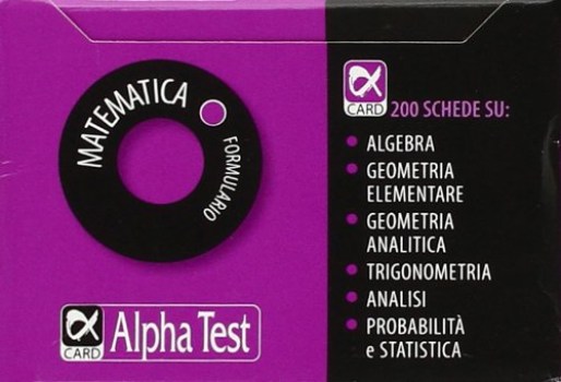 matematica formulario (200 schede su algebra, geom.elem., geom.anal., ecc.)