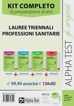 Kit profess.sanitarie 6 laureee trien. teoritest+esercitest+cd+veritest+6000quiz