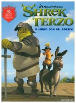 shrek terzo libro con adesivi