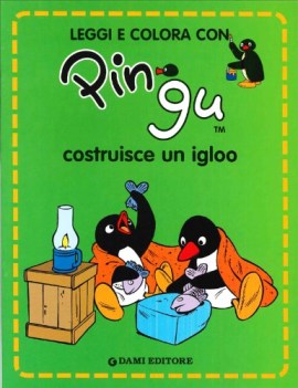 pingu costruisce un igloo (leggi e colora)