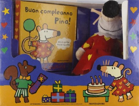 buon compleanno pina libro + pupazzo