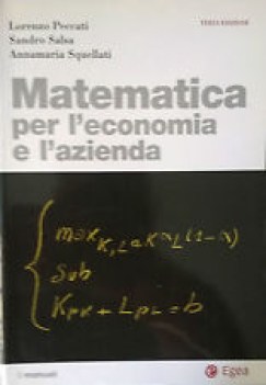 matematica per l\'economia e l\'azienda