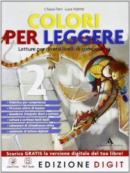 colori per leggere 2 (3t) italiano, antologia media