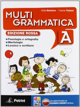 multi grammatica ed.rossa +palestra +cd italiano, gramm. medie