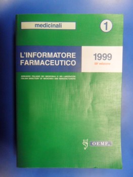 medicinali informatore farmaceutico annuario italiano 1999 59edizione