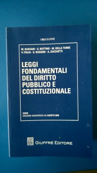 Leggi fondamentali del diritto pubblico e costituzionale 2009