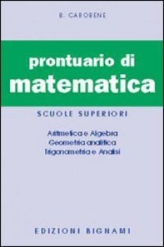 prontuario di matematica x sup.