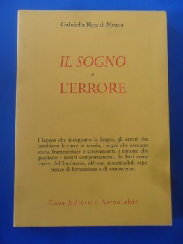 Sogno e l\'errore. Tracce dell\'inconscio ed esperienze di formazione