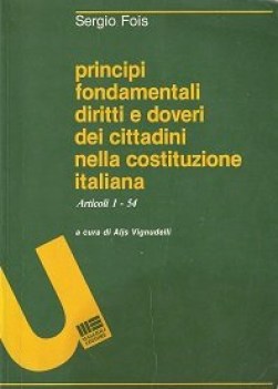 principi fondamentali diritti e doveri dei cittadini nella costituzione italiana