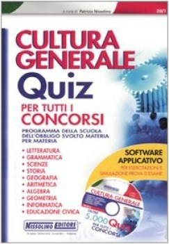 cultura generale quiz per tutti i concorsi con cdrom