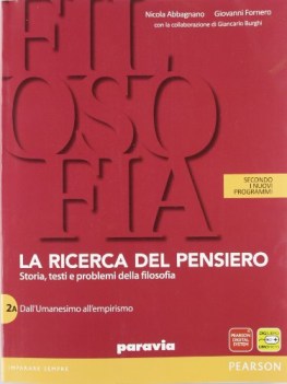 ricerca del pensiero 2 (3t) filosofia,pedag.-manuali