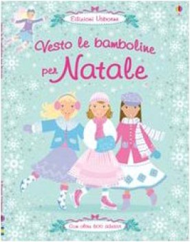 vesto le bamboline per natale con adesivi