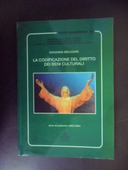 codificazione del diritto dei beni culturali