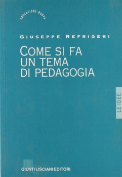 come si fa un tema di pedagogia