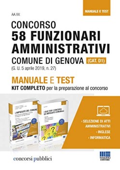 concorso 58 funzionari amministrativi comune di genova cat d1 manu