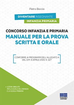 concorso infanzia e primaria manuale per la prova scritta e orale