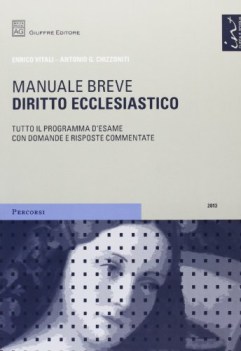 diritto ecclesiastico manuale breve tutto il programma d\'esame con domande...