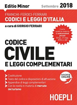 codice civile e leggi complementari 2018 ediz. minore con espansione