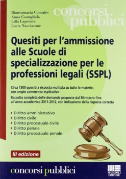 quesiti per l\'ammissione alle scuole di specializzazione per le professioni...