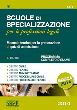 scuole di specializzazione per le professioni legali manuale teorico 2014