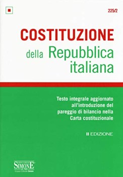 costituzione della repubblica italiana (integrale aggiorn. all\'introduz. bilanci