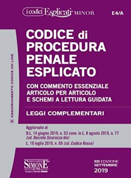 codice di procedura penale esplicato e leggi complementari editio min