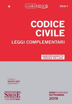 codice civile e leggi complementari ediz minor con aggiornamento on