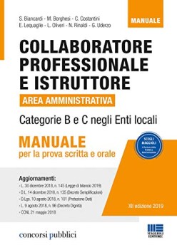 collaboratore professionale e istruttore area amministrativa