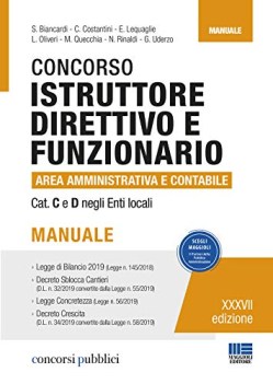 concorso istruttore direttivo e funzionario area amministrativa e cont