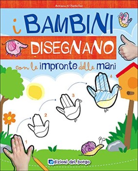 bambini disegnano con le impronte delle mani imparo a disegnare