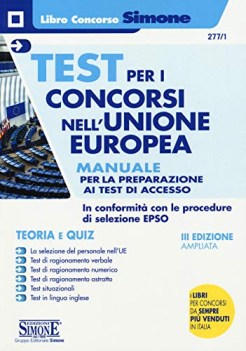 test per i concorsi nellunione europea manuale completo per la prepa