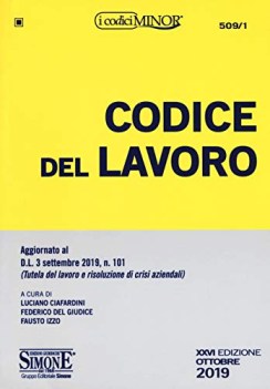 codice del lavoro ediz minore