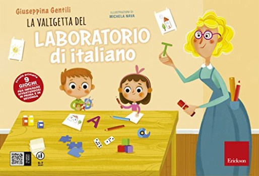 valigetta del laboratorio di italiano con gadget