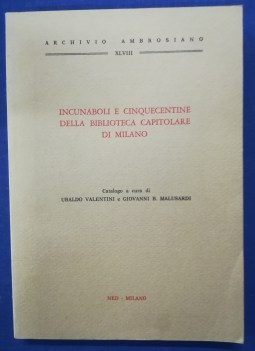 incunaboli e cinquecentine della biblioteca capitolare di milano