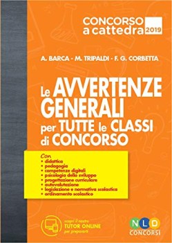 avvertenze generali per tutte le classi di concorso con espansione