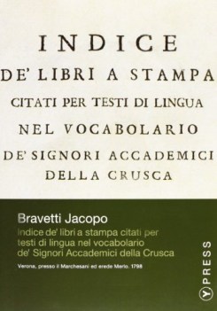 indice dei libri a stampa citati per testi di lingua nel voc CD ROM