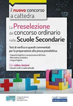 preselezione del concorso ordinario nelle scuole secondarie  test