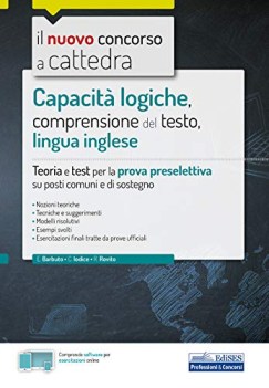 capacita logiche comprensione del testo lingua inglese teoria test preselettiva